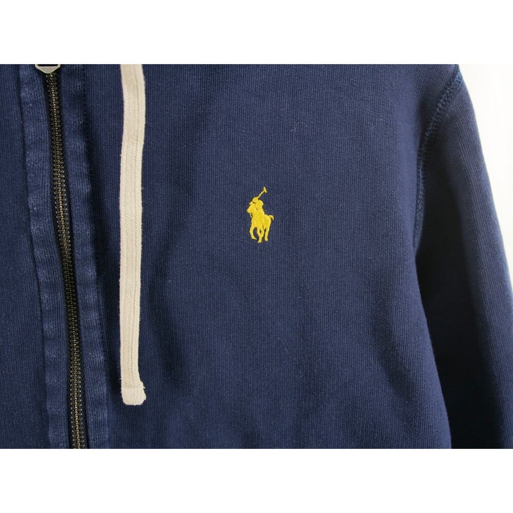 Polo Ralph Lauren Adult Large Waffle Thermal Pullover Hoodie Mens Dark Blue - Picture 3 of 9